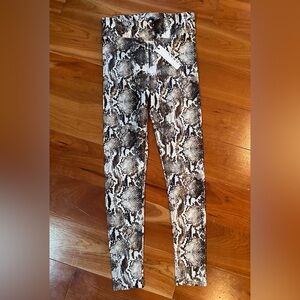 Koral Brown and Cream Snake Print Leggings, New, Med